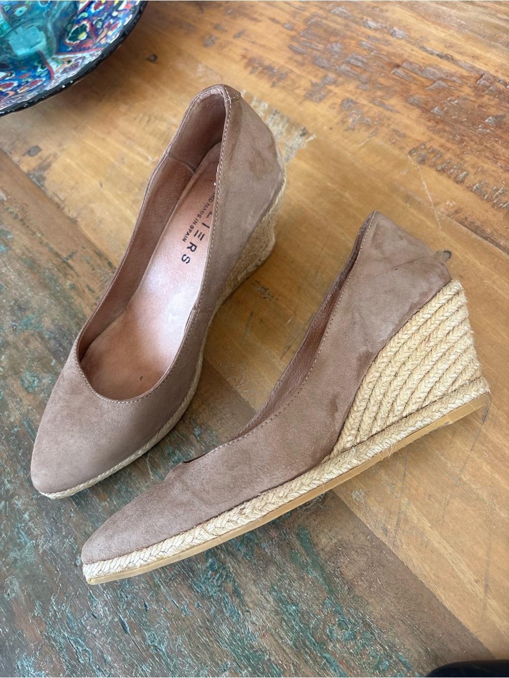 Ateliers Spanish brand real  Suede Pointed-Toe Flats HIGH QUALITY